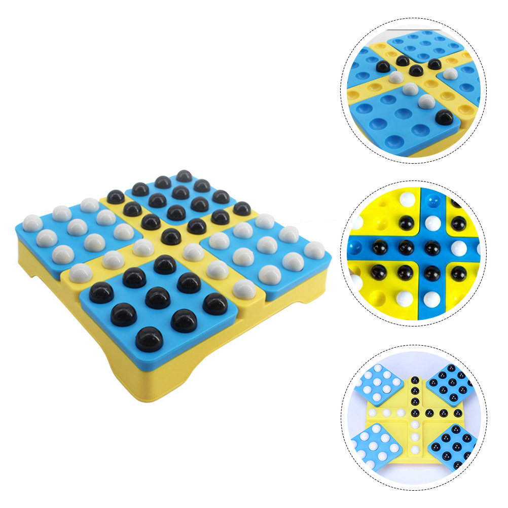Kids Education Design - Five-in-A-Row Game Board Chess Set Rotatable