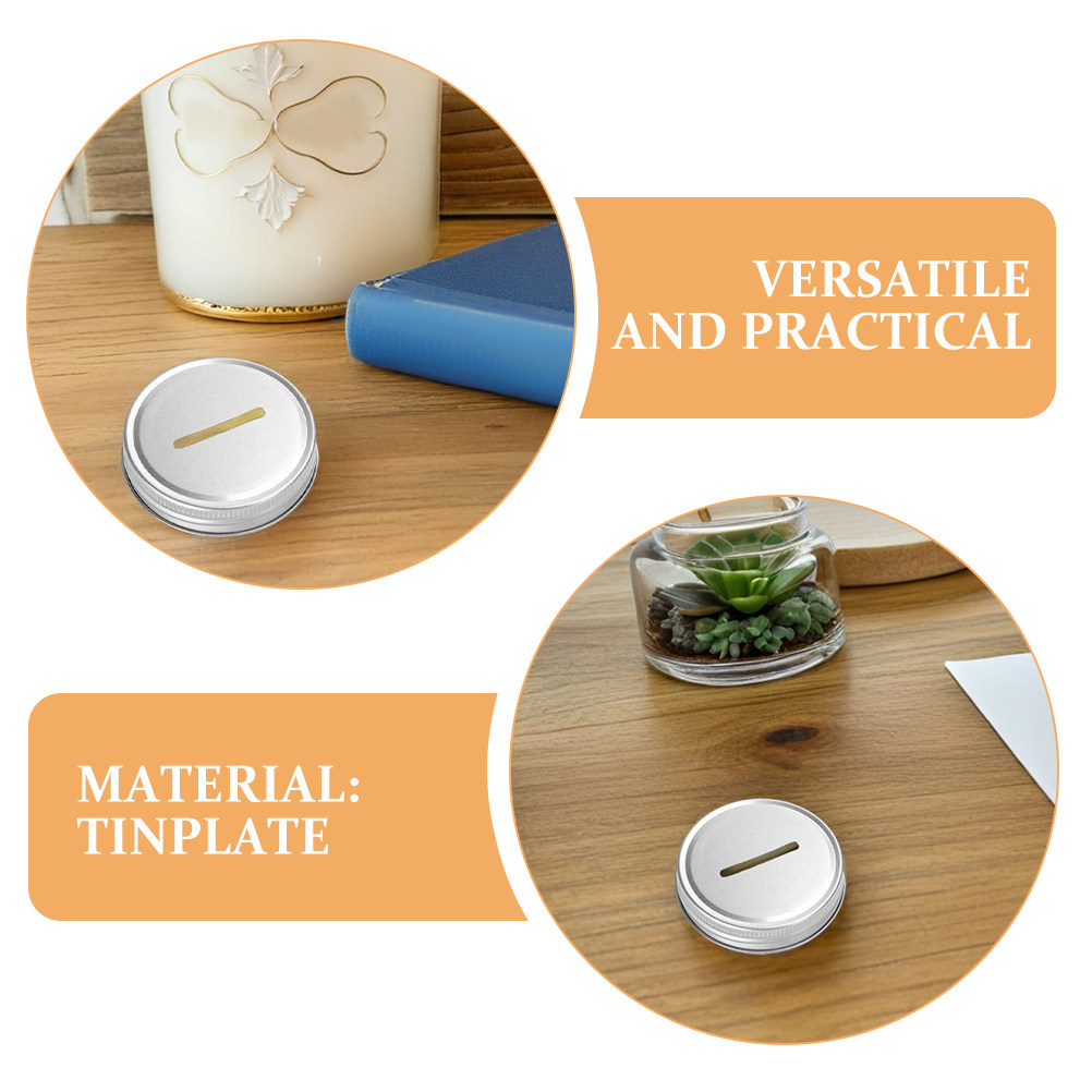 8Pcs Metal Mason Jar Coin Slot - Kids Education Savings recension och pris