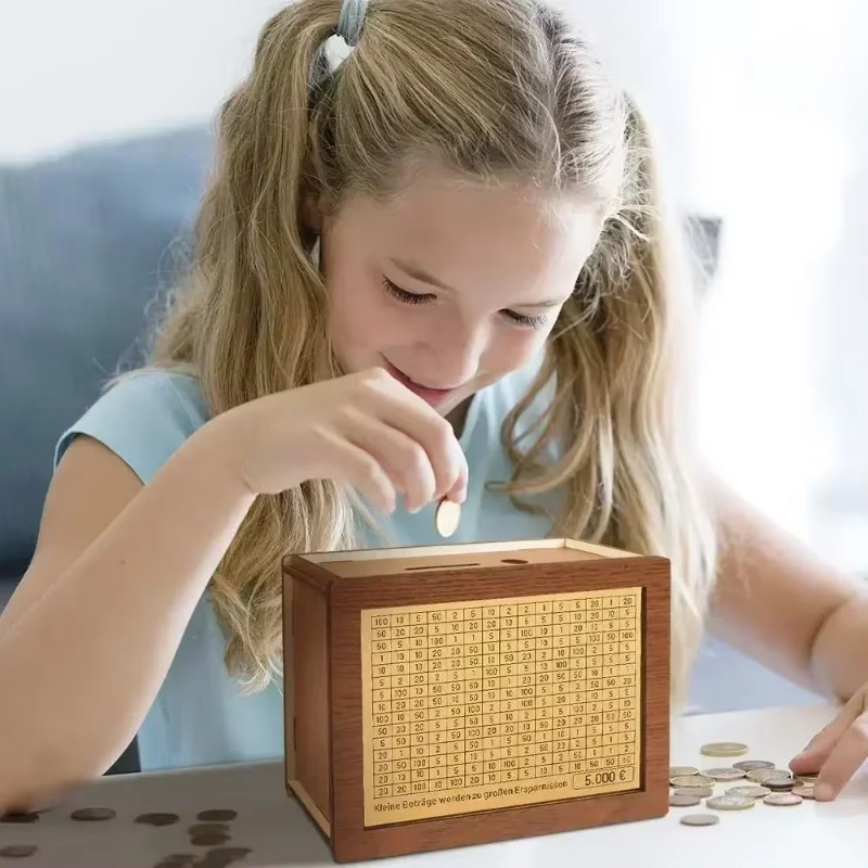 1-4PCS  Wooden Money Savings J - Kids Education Savings recension och pris
