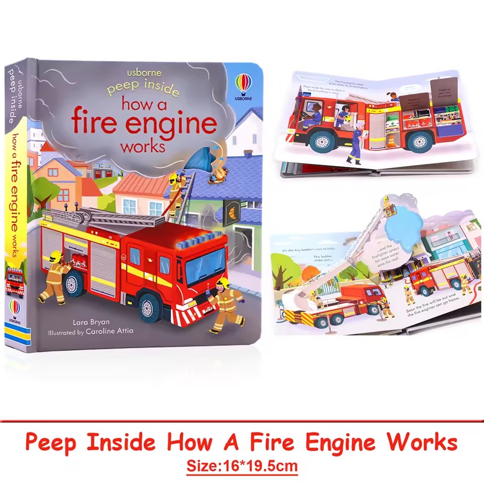 Usborne Peep Inside How A Fire - Kids Education And You recension och pris