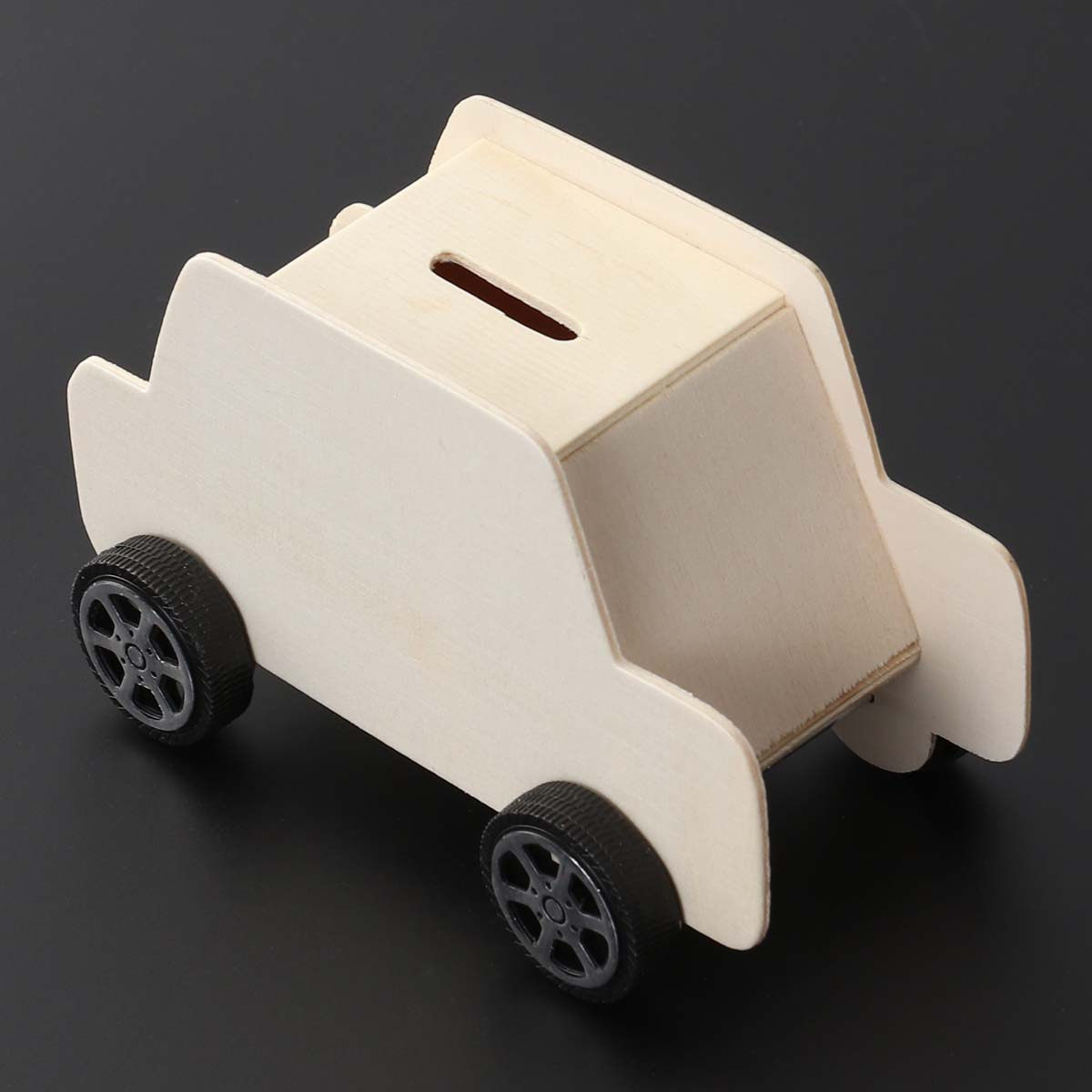 Wooden Car Piggy Bank DIY Colo - Kids Education Savings recension och pris