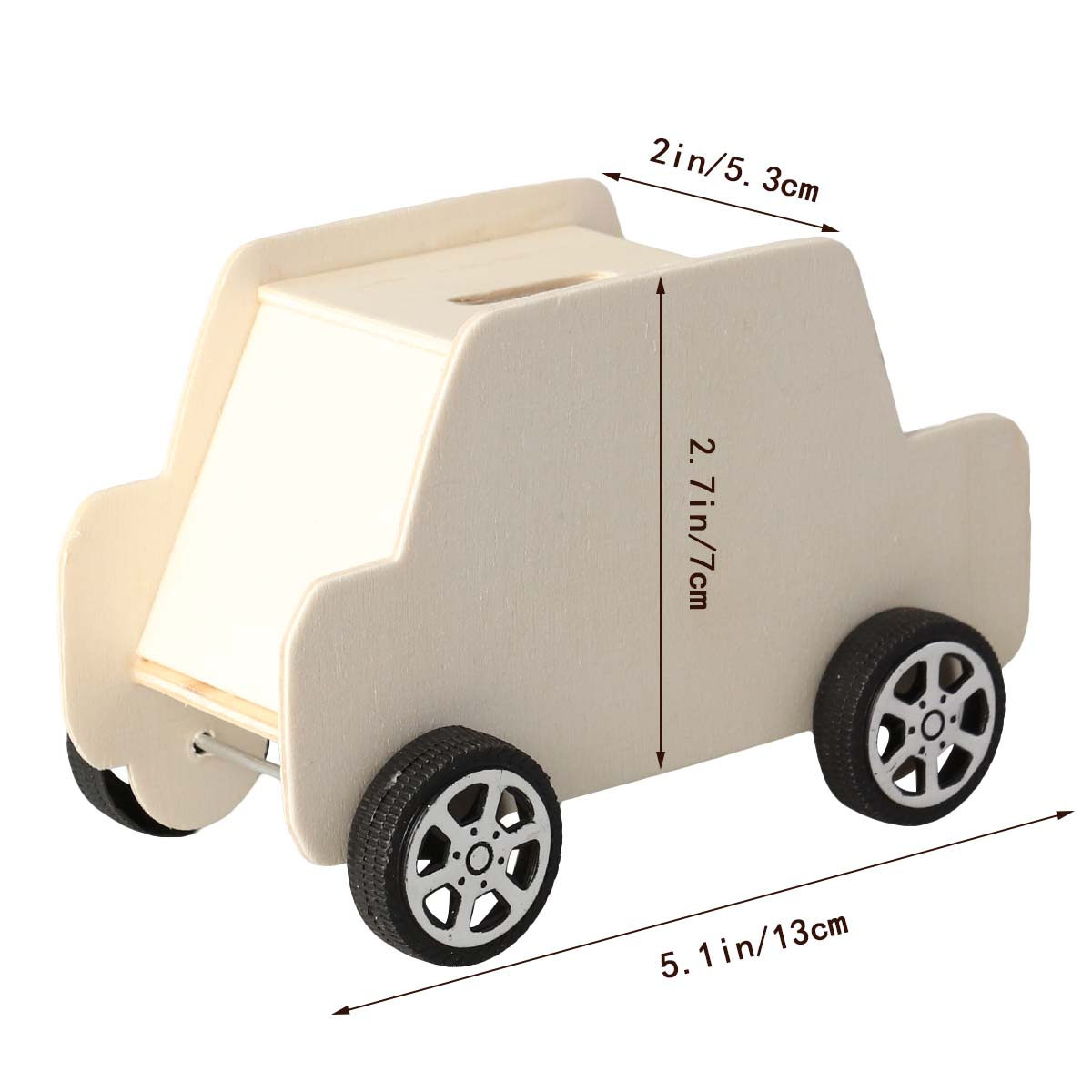 Wooden Car Piggy Bank DIY Colo - Kids Education Savings recension och pris