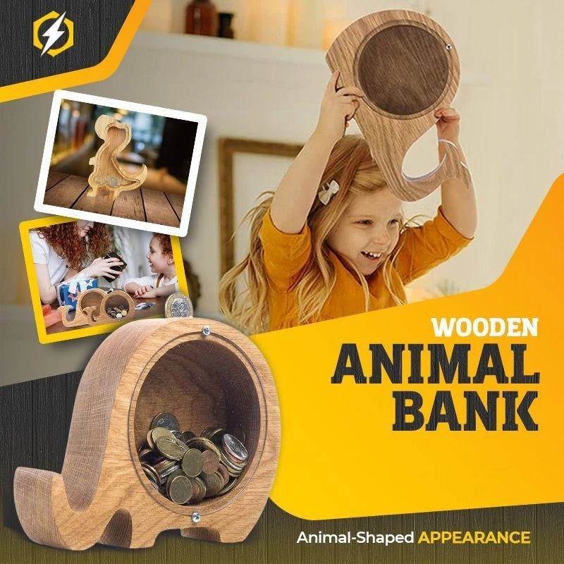 Wooden Animal Alphabet Piggy B - Kids Education Savings recension och pris