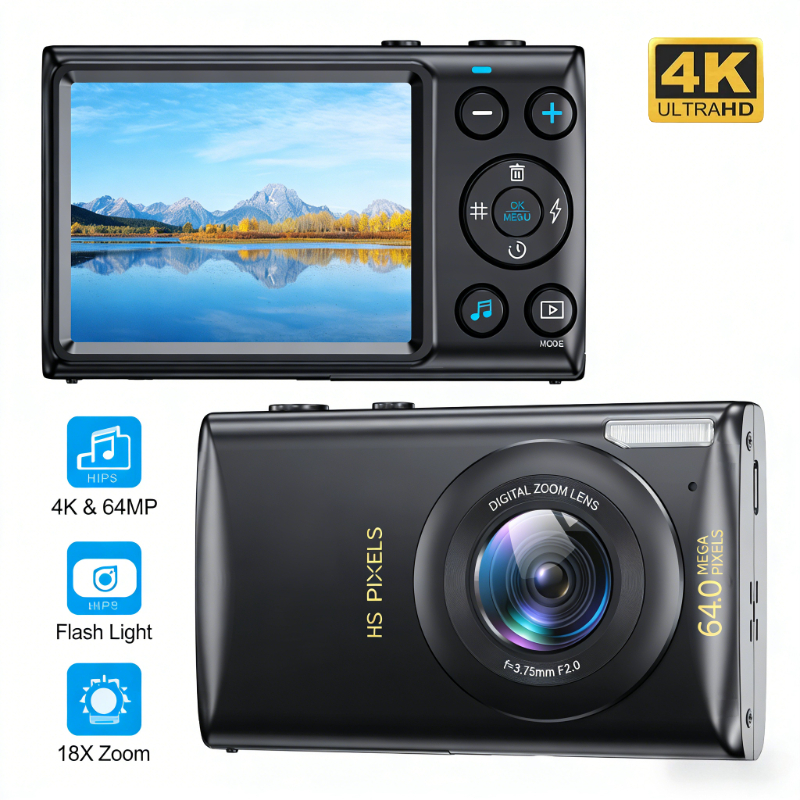 4K Ultra HD 64MP Digital Camer - Kids Education News recension och pris
