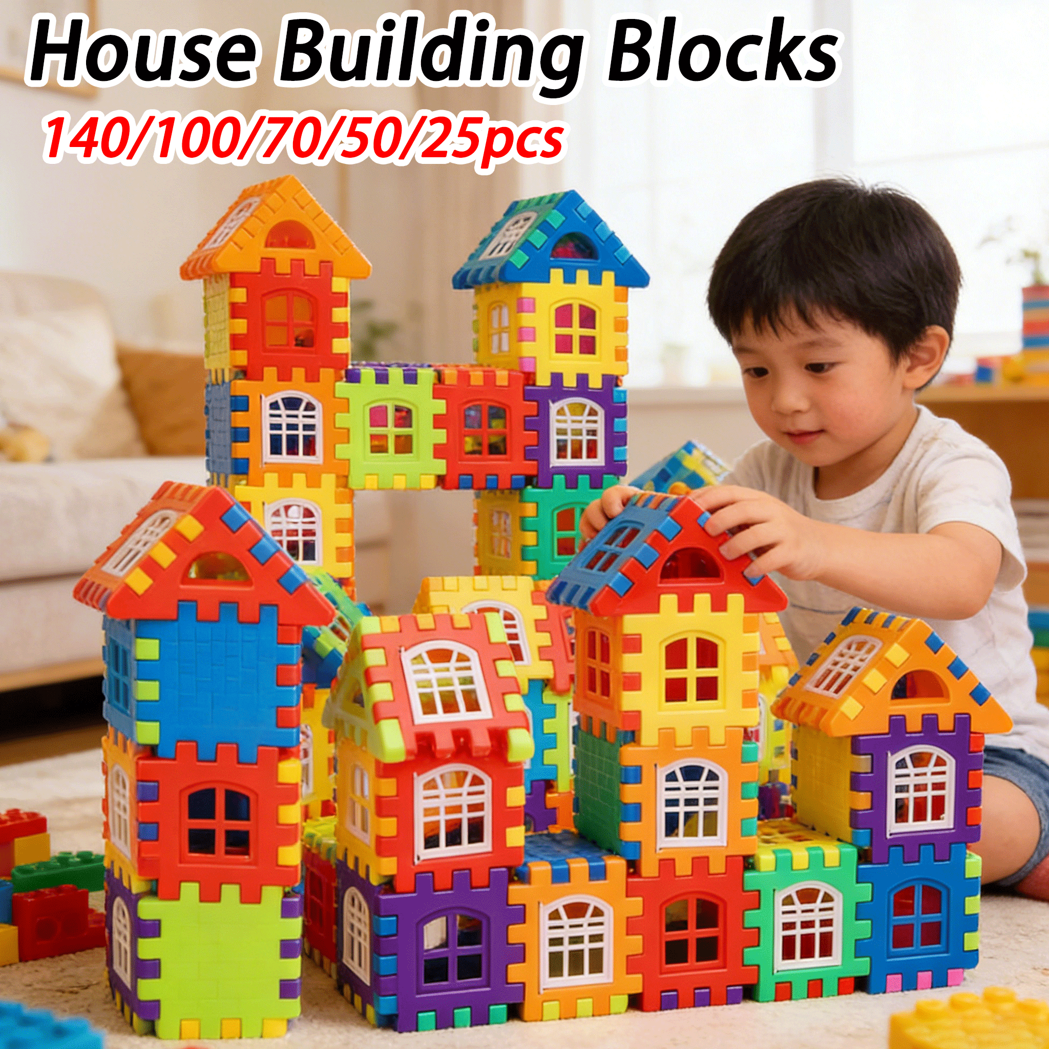 140-25PCS Large Scale Building - Kids Education Design recension och pris