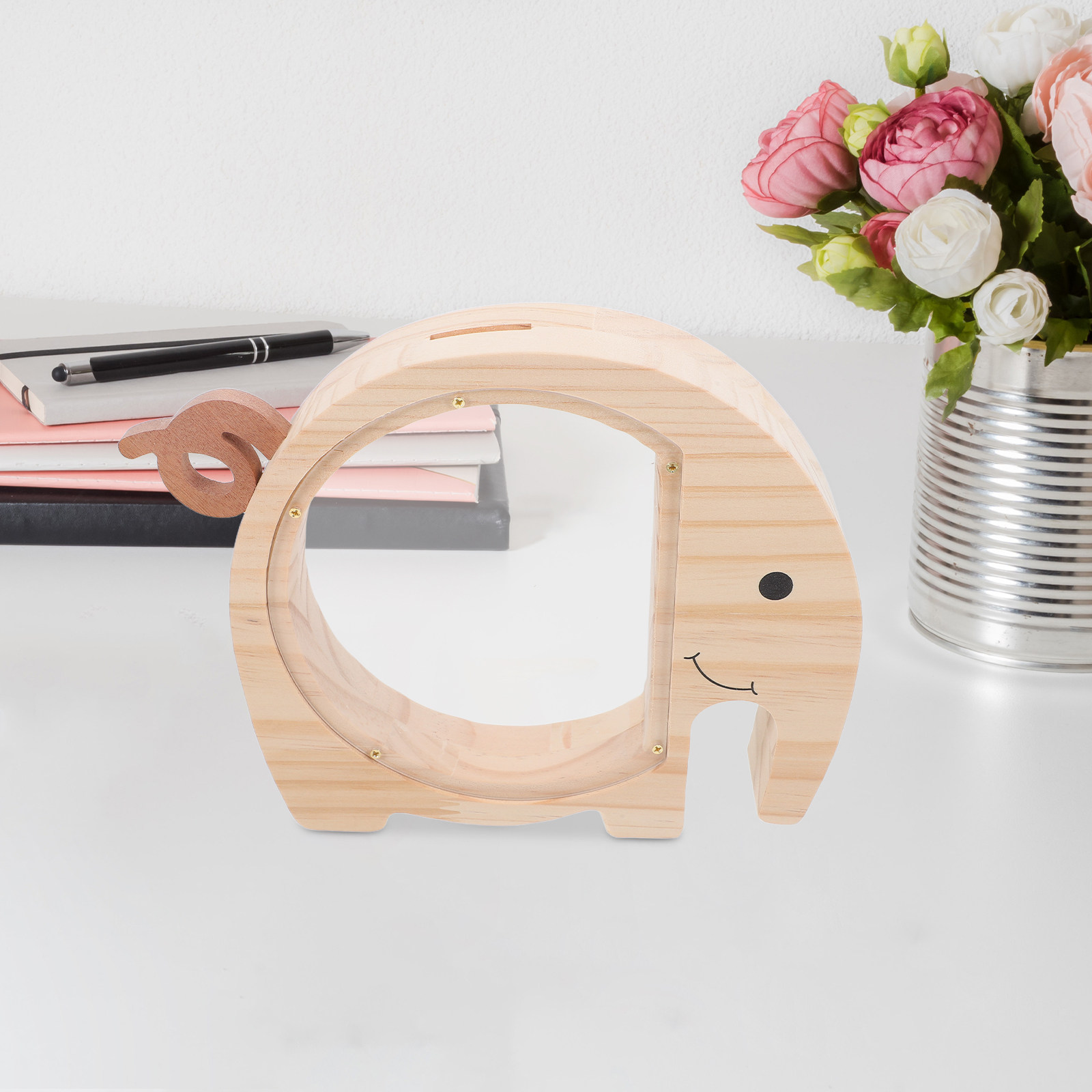 Children's Wooden Elephant Mon - Kids Education Savings recension och pris