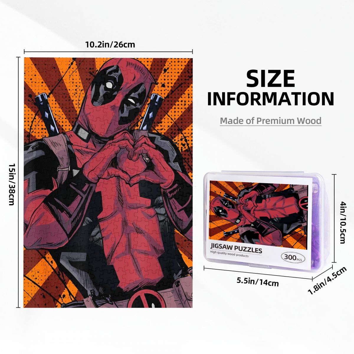 Deadpool Heart Hands Wooden Pu - Kingdom Kids Education recension och pris