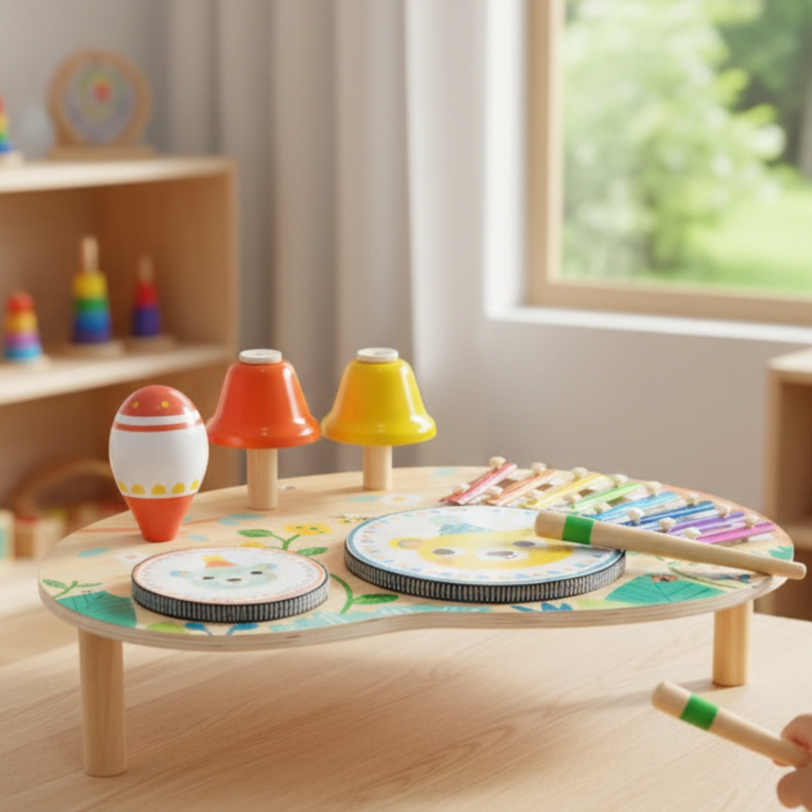 Wooden Music Activity Table Ed - Kids Education Center recension och pris