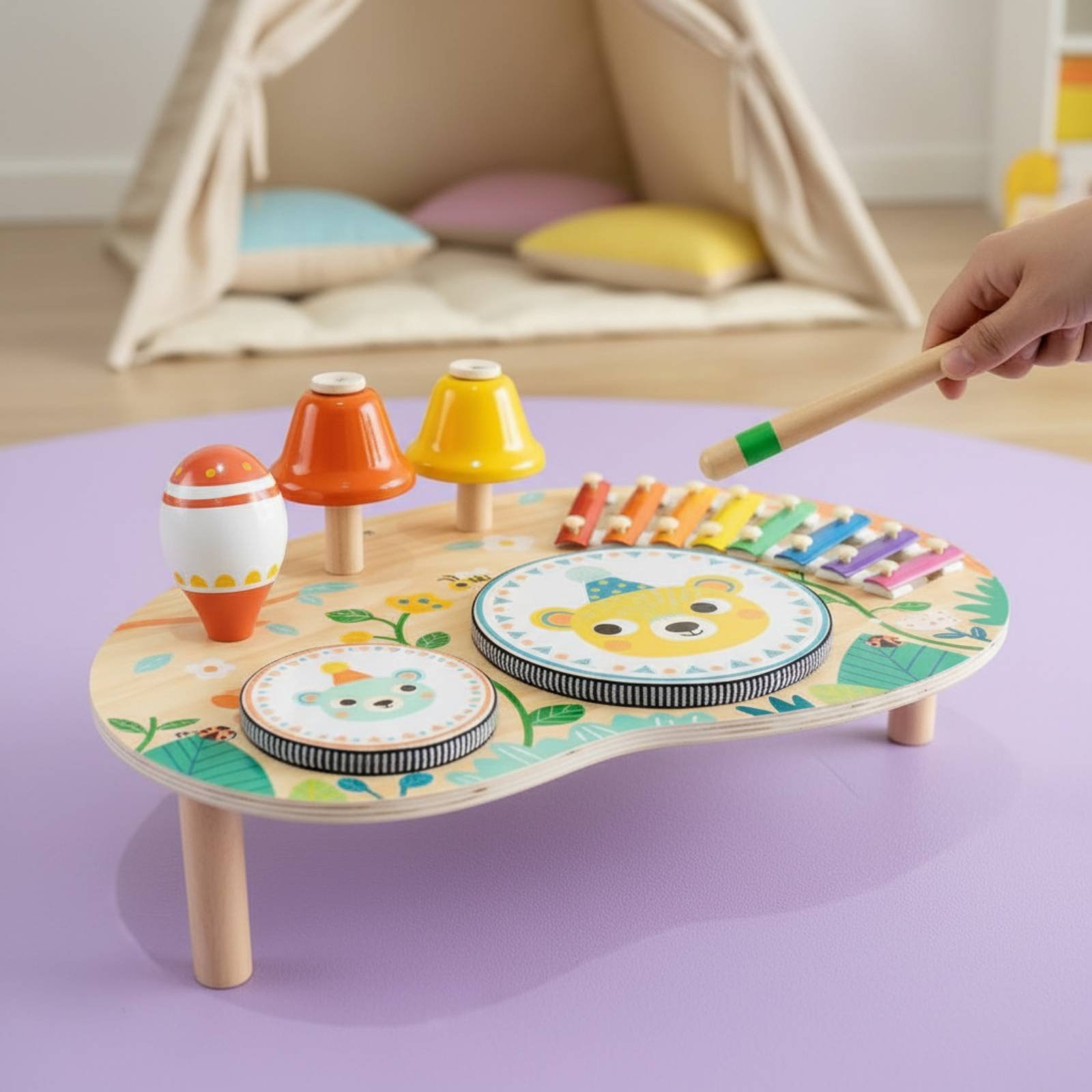 Wooden Music Activity Table Ed - Kids Education Center recension och pris