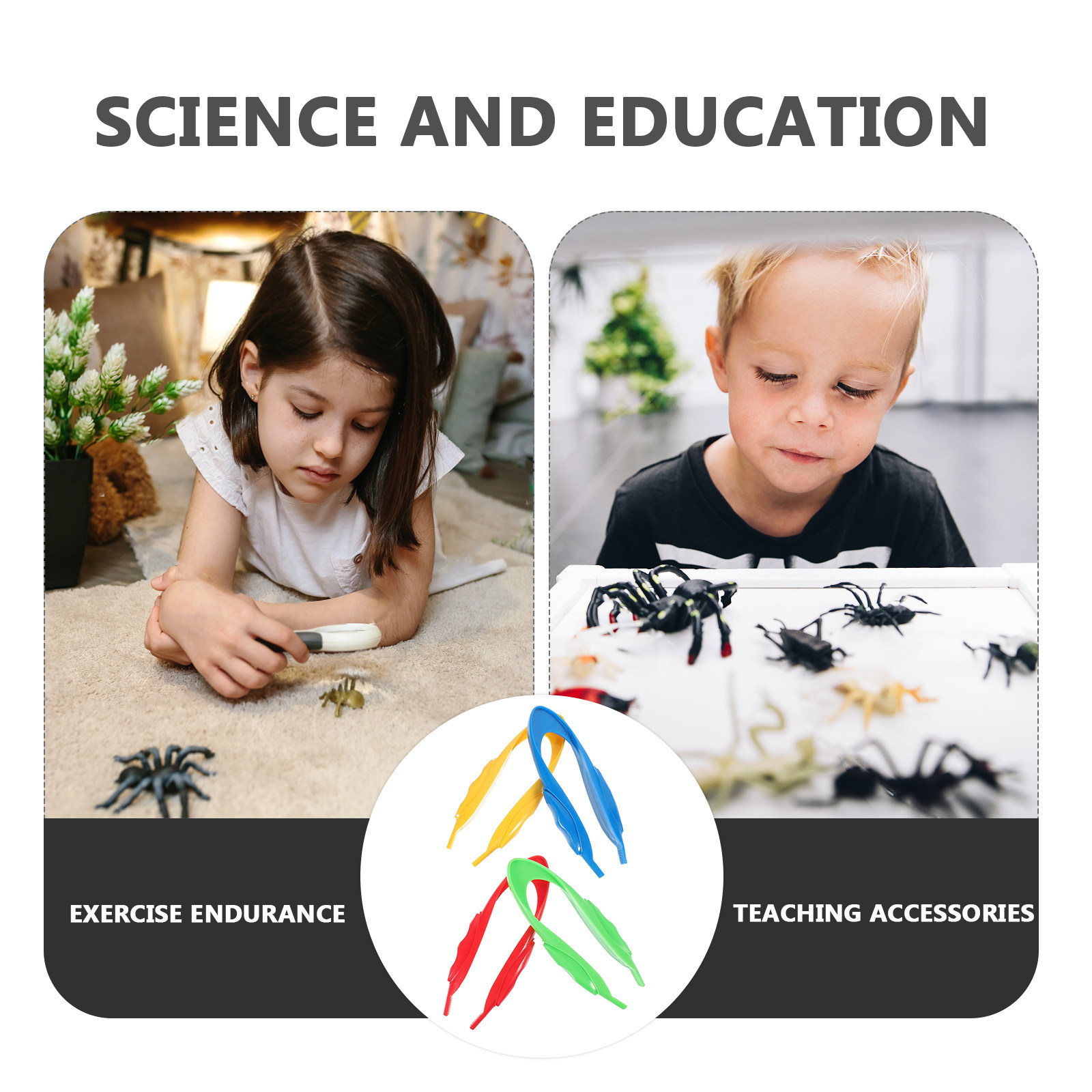 4Pcs Kids Tweezers Plastic Erg - Kids Education Design recension och pris