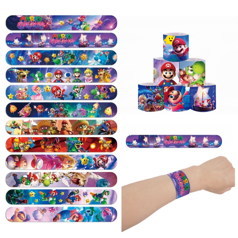 Super Mario PVC Slap Bracelets - Kids Education And You recension och pris
