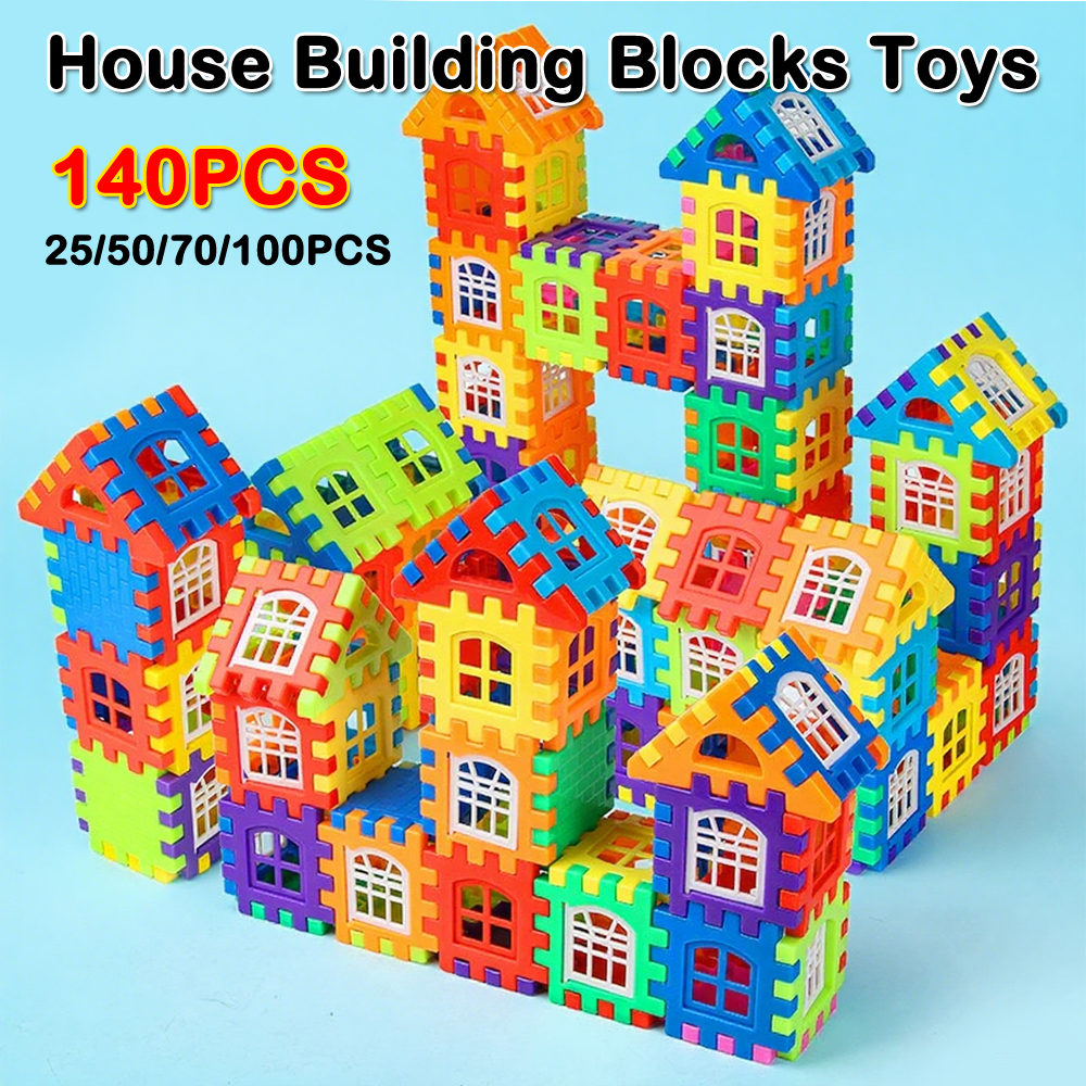 140-25PCS Large House Building - Kids Education Design recension och pris