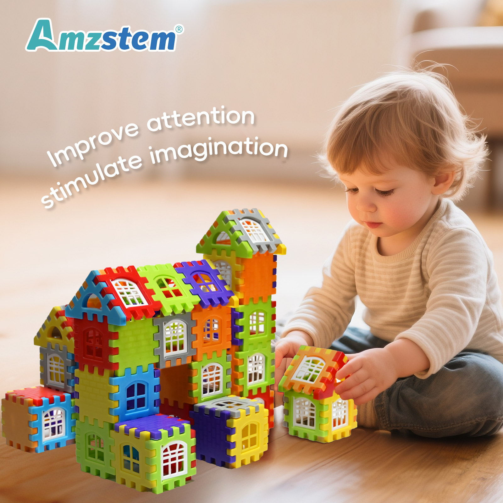 140-25PCS Large House Building - Kids Education Design recension och pris
