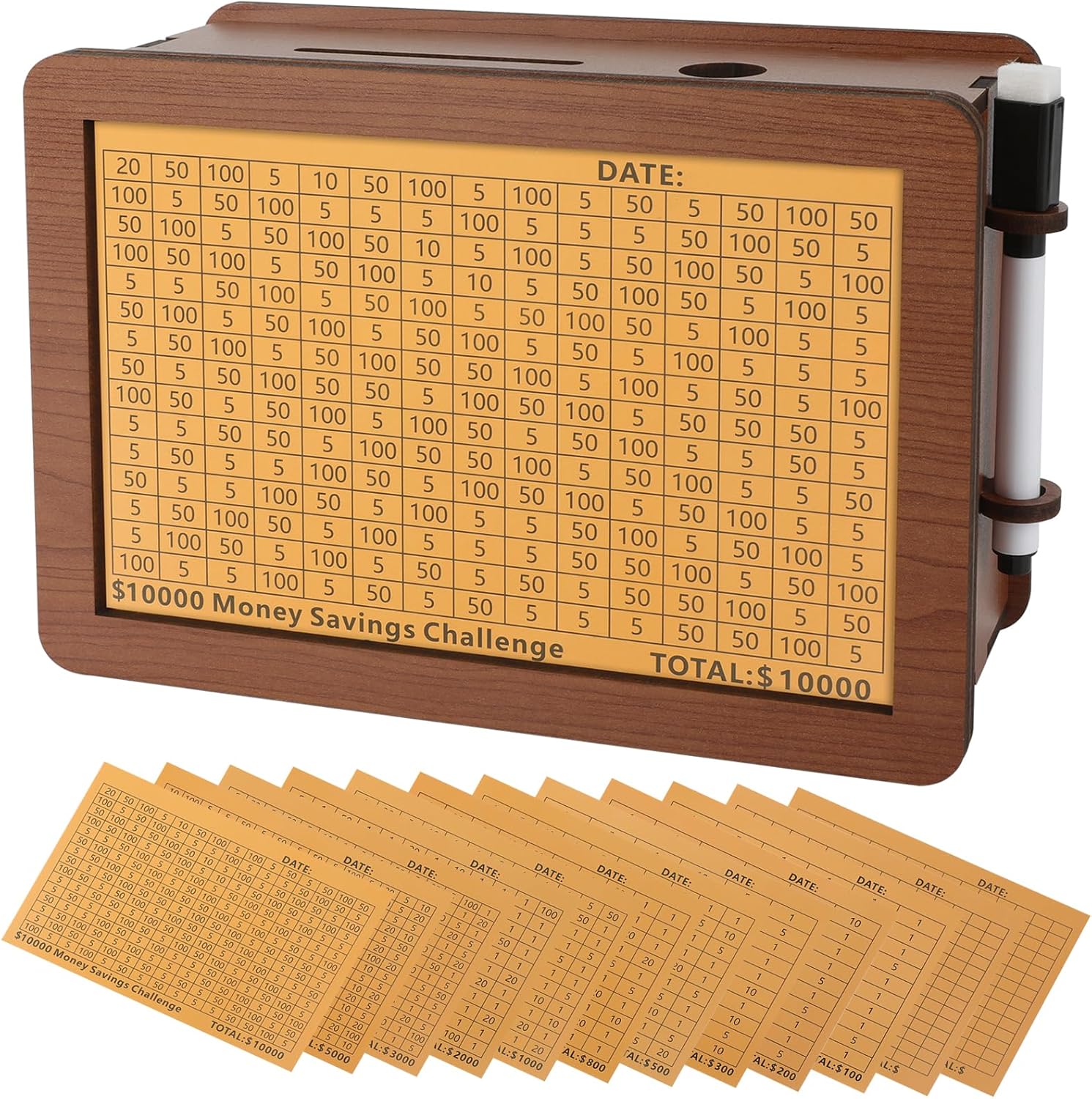 Reusable Wooden Money Saving B - Kids Education Savings recension och pris